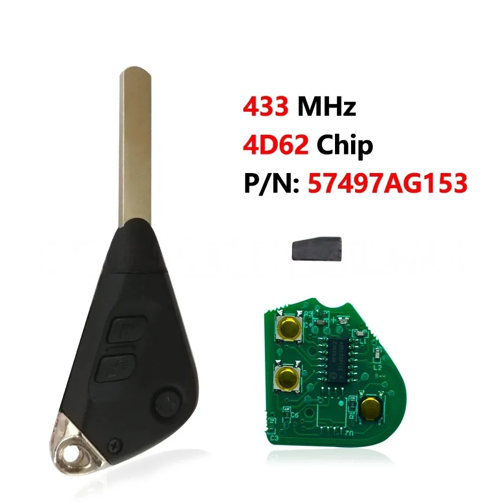 

Автомобильный ключ дистанционного управления Subaru 2 + 1 ключ 433 частота чип 4D-62 6257497AG153