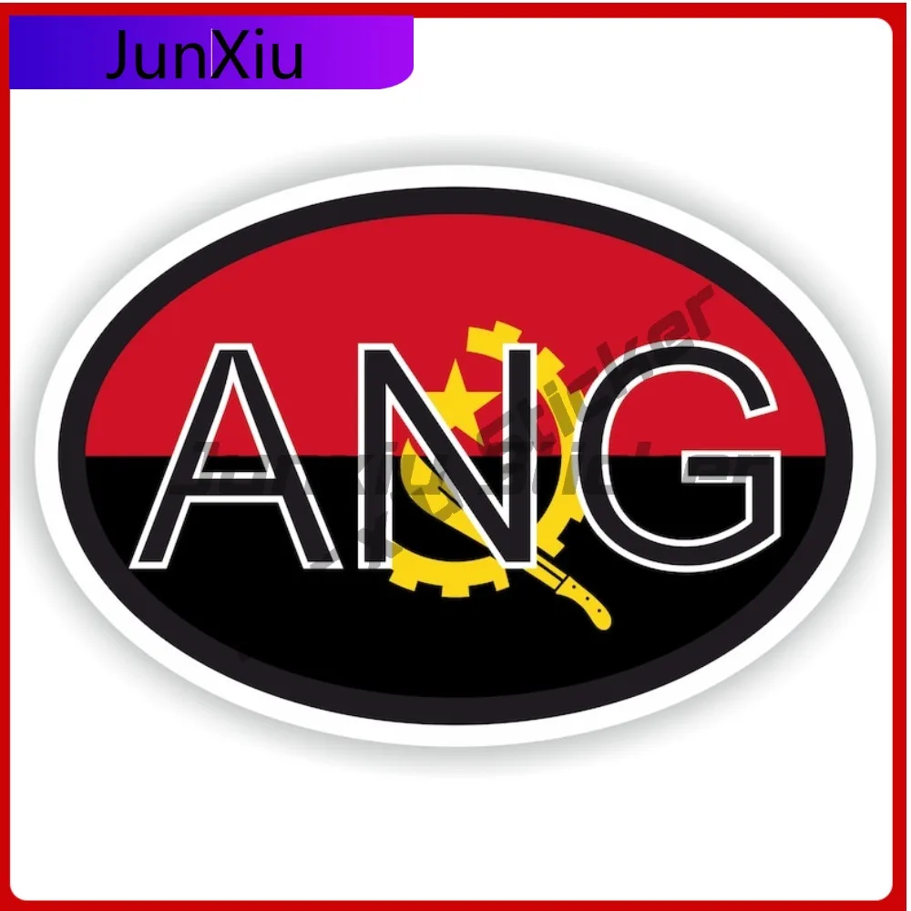 

Angola Country Code Ang Oval Sticker With Flag Waterproof Decals Suv Motorcycle Caravan Sticker Funny Decorations Camping Waterp