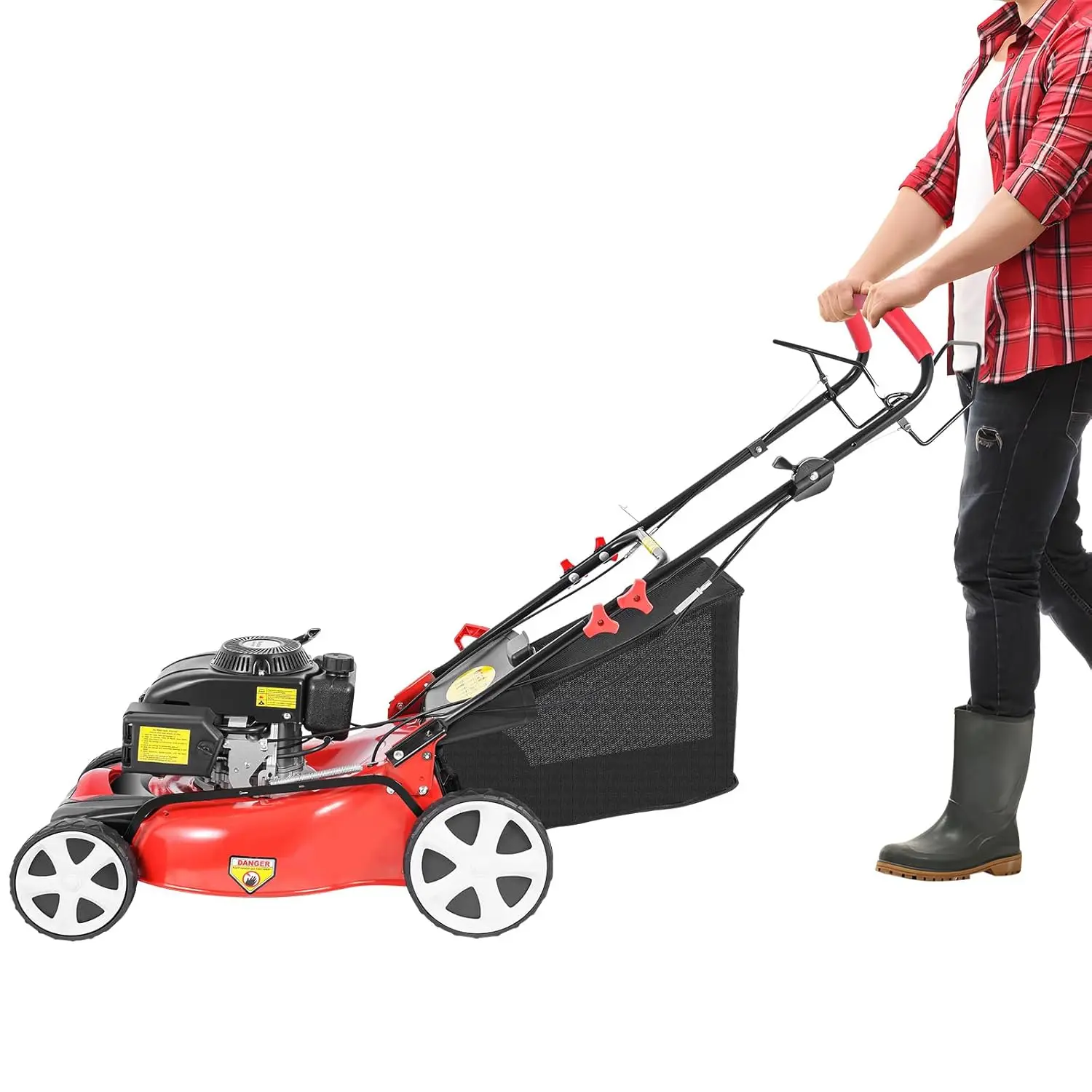 

Self Propelled Gas Lawn Mower with Bagger | 20-Inch 140cc 4-Stroke Powered, 5HP Engine for Medium Yards |, Customized