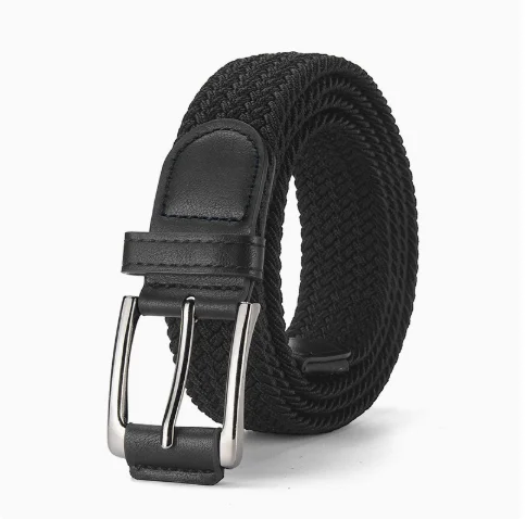 Men's Stretch Elastic Belt Versatile No-Hole Punching Alloy Fasten New Best-Selling Comfortable Fabric Belt