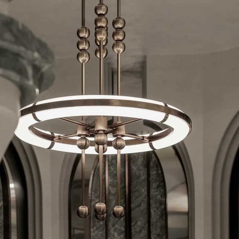 Chandelier hotel engineering box banquet hall round table personalized minimalist lamps y