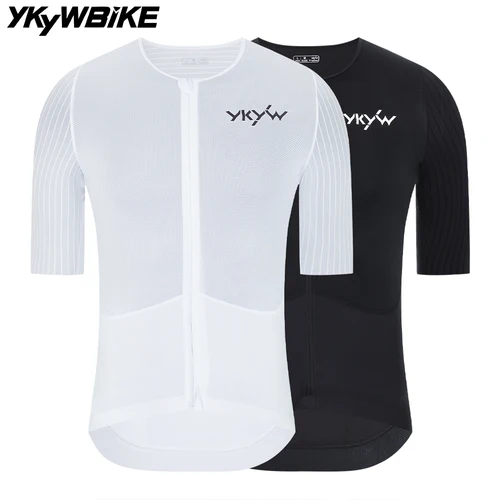 YKYWBIKE 2025 Jersey de ciclismo para hombre, camiseta ligera de manga corta para bicicleta de verano, manga aerodinámica de nivel de carrera, camiseta para bicicleta YKK