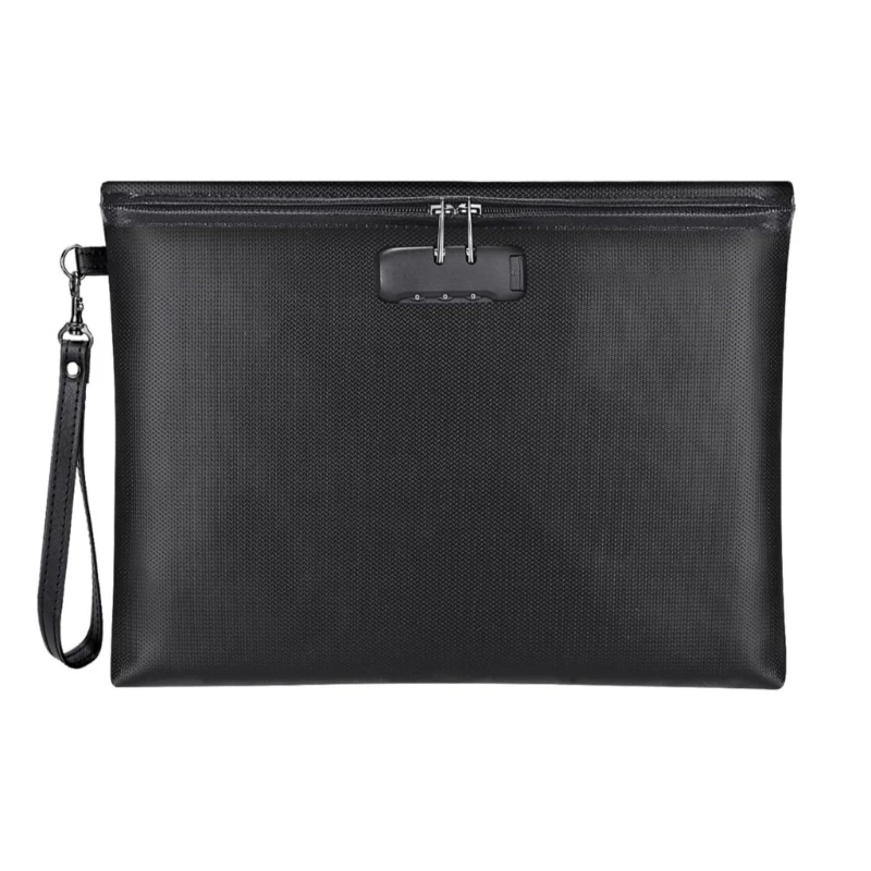 Temperature Resistant Cash Protective Bag Money Bag Zippered Document Bag