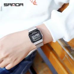 Sanda New Style 6017 Electronic Form Movement Fashion Cool Wrist Watch Personality Luminous Waterproof Watch