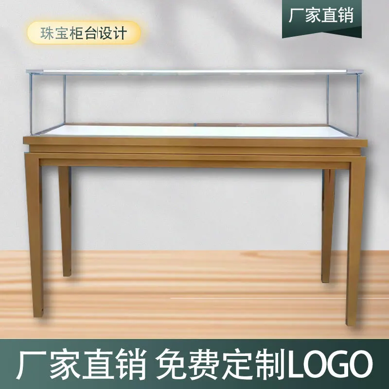 Custom Vintage Round Jewelry Clock Exhibition Boutique Display Counter Metal Jade Jadeite Jewelry Display Props