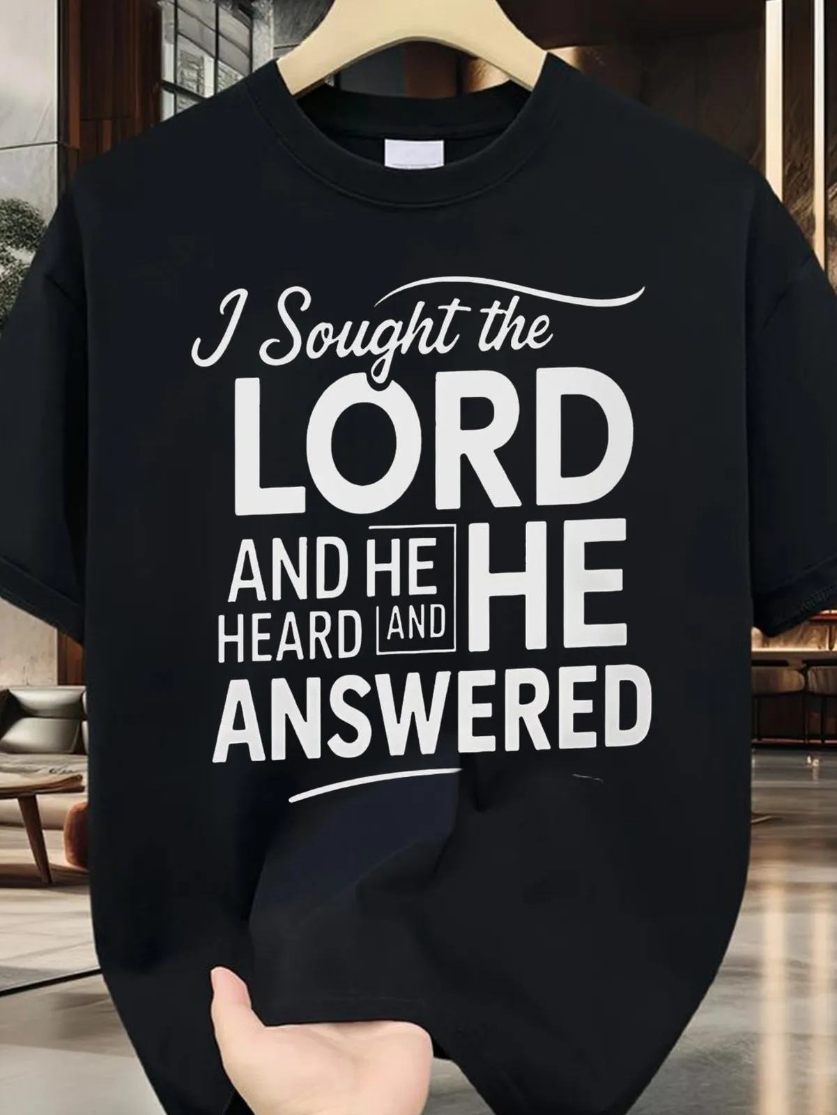 

I Called Upon the Lord and He Answered - Faith Inspired Men's Tee