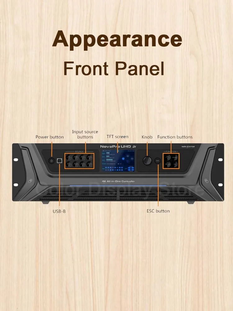 NovaPro UHD Jr Full Color RGB Module Huurscherm Controller LED Display Scherm Videoprocessor ondersteunt HDMI DVI SDI DP Input