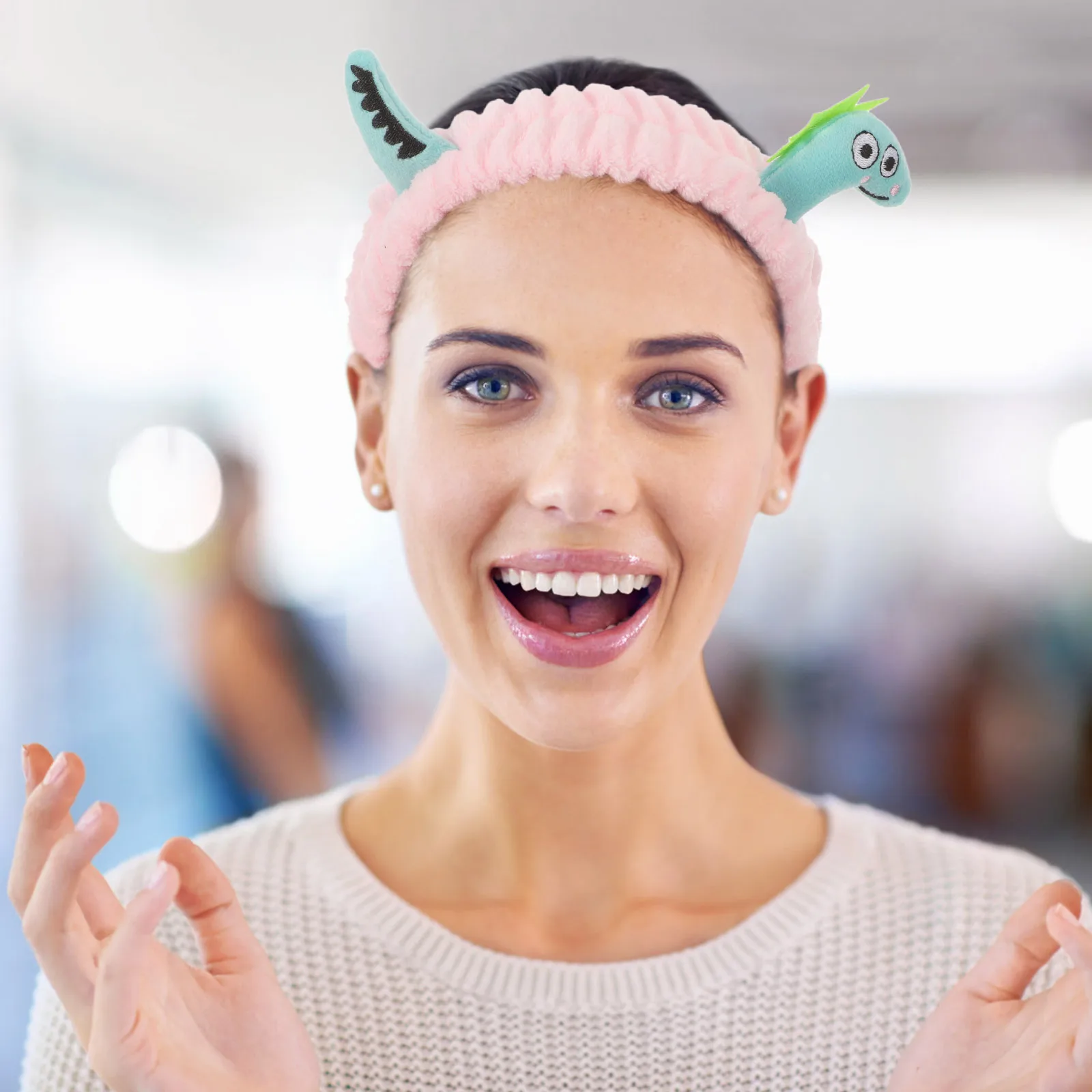 

Wash Cartoon Dinosaur Hairband Makeup Headband Skin Care Fashion Women's Accessories
