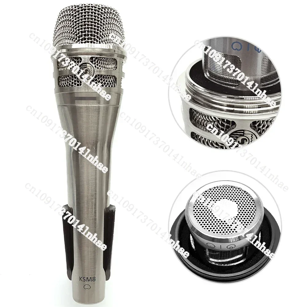 Professional Dynamic Handheld Microphone for SHURE KSM8 Karaoke Wired Microphone with Clip High Quality Stereo Studio Mic