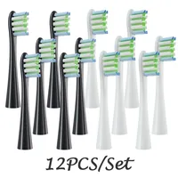 Replaceable Brush Heads 12 PCS for Oclean X/ X PRO/ Z1/ F1/ One/ Air 2 /SE Soft DuPont Bristle Sonic Brush Nozzles Refills