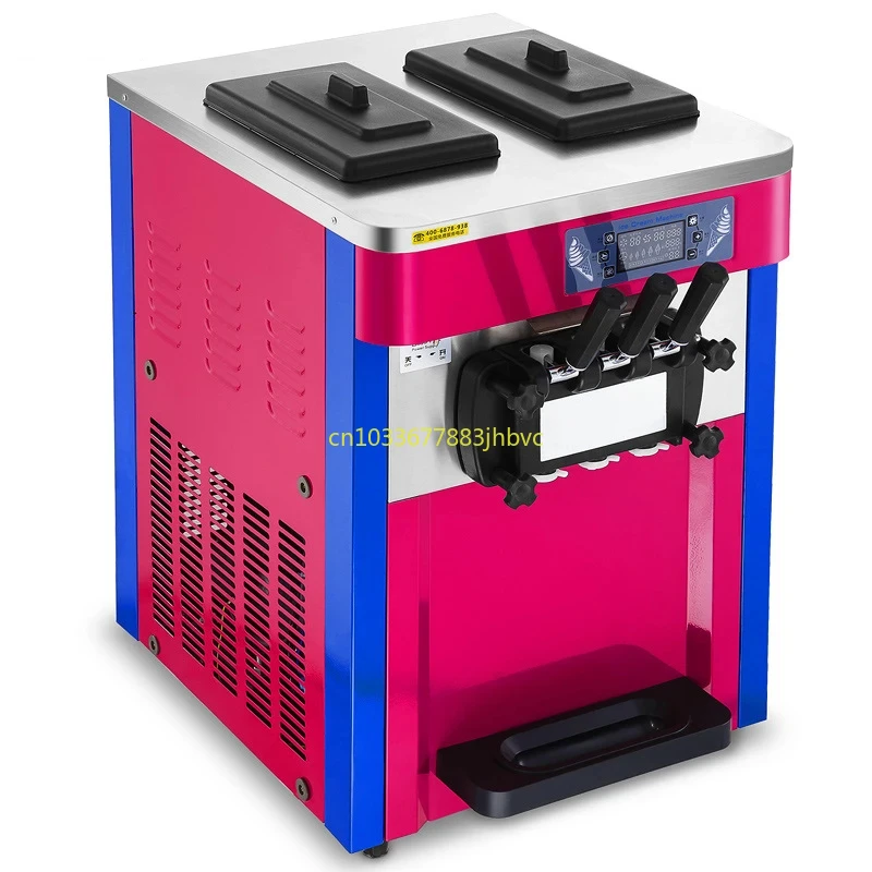 

Three-color ice cream commercial automatic ice cream cone sundae machine desktop soft ice cream machine