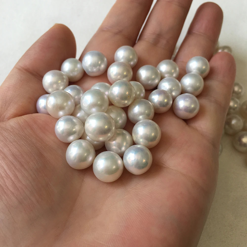 Jewelry findings diy beads 9-10 mm good luster AA round Nature freshwater loose pearl,half hole,no hole,wholesale price