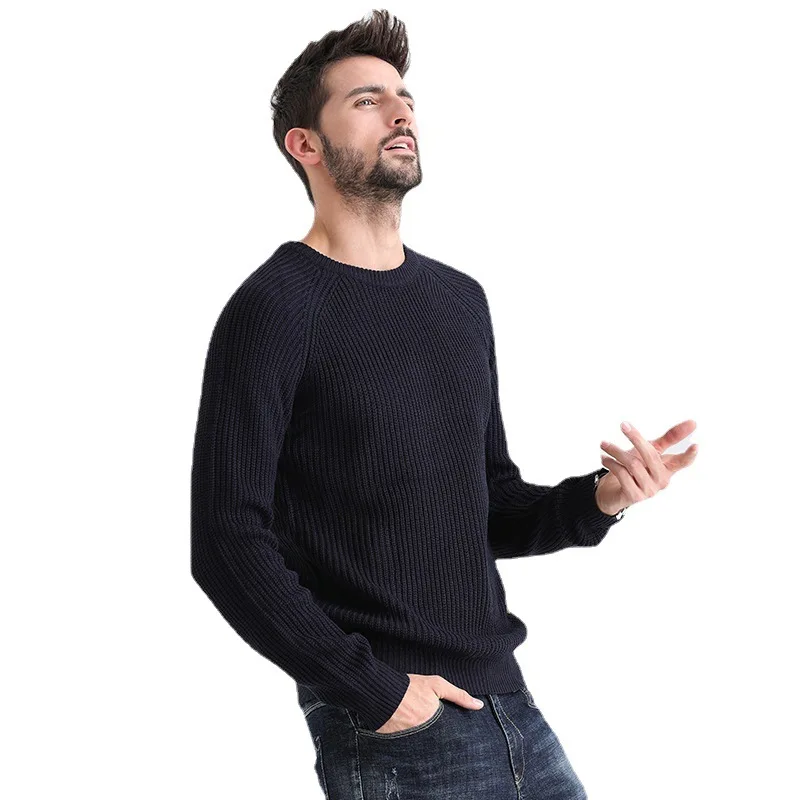 Autumn and Winter New Round Neck Underlay Sweater Men\'s Wear Pullover Fashion Knitwear Trend