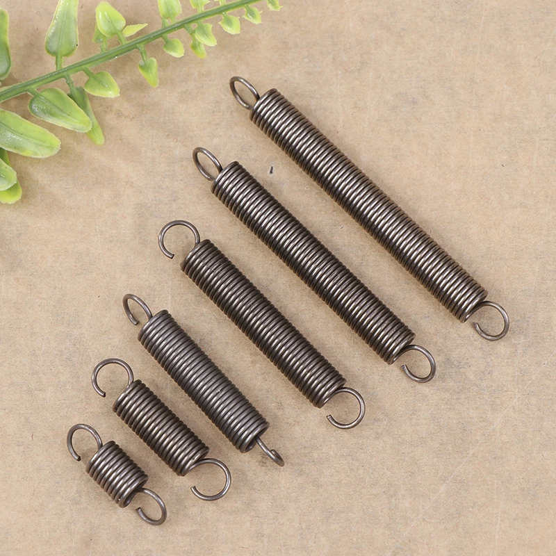 1Pcs Extension Tension Spring Springs Steel Hook Expansion Spring Wire Dia 1.0mm Outer Dia 8mm Length 30mm - 300mm Various Sizes