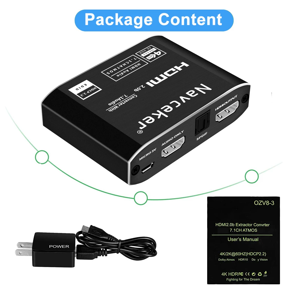 2023 HDMI เครื่องแยกสัญญาณเสียง4K HDMI SPDIF Converter 5.1 HDMI เป็น HDMI Splitter Optical Toslink สวิทช์ดิจิตอล7.1หัวแปลงสัญญาณ HDMI