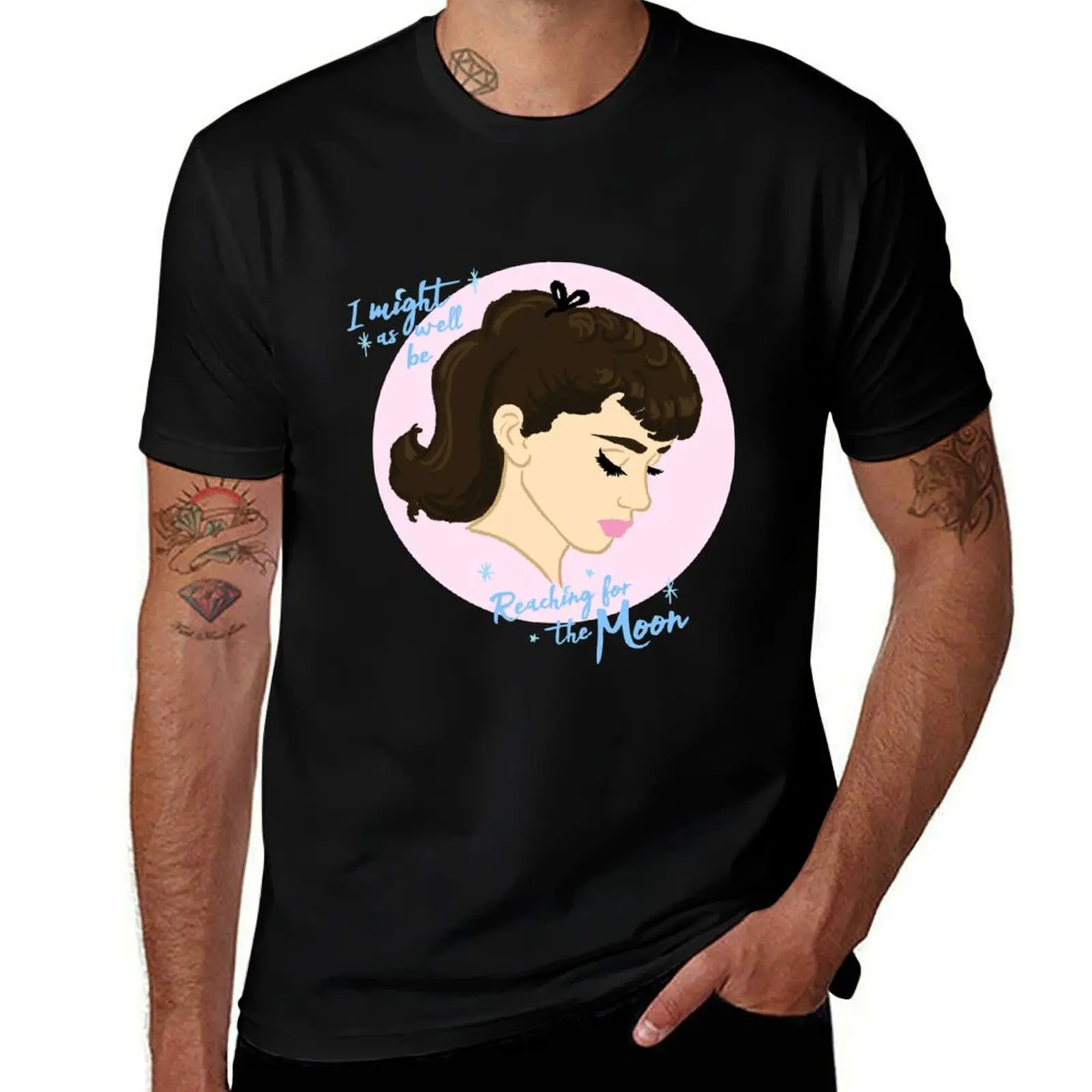 Reaching for the Moon - Sabrina (1954) T-Shirt t shirts for man graphic tees T-Shirt