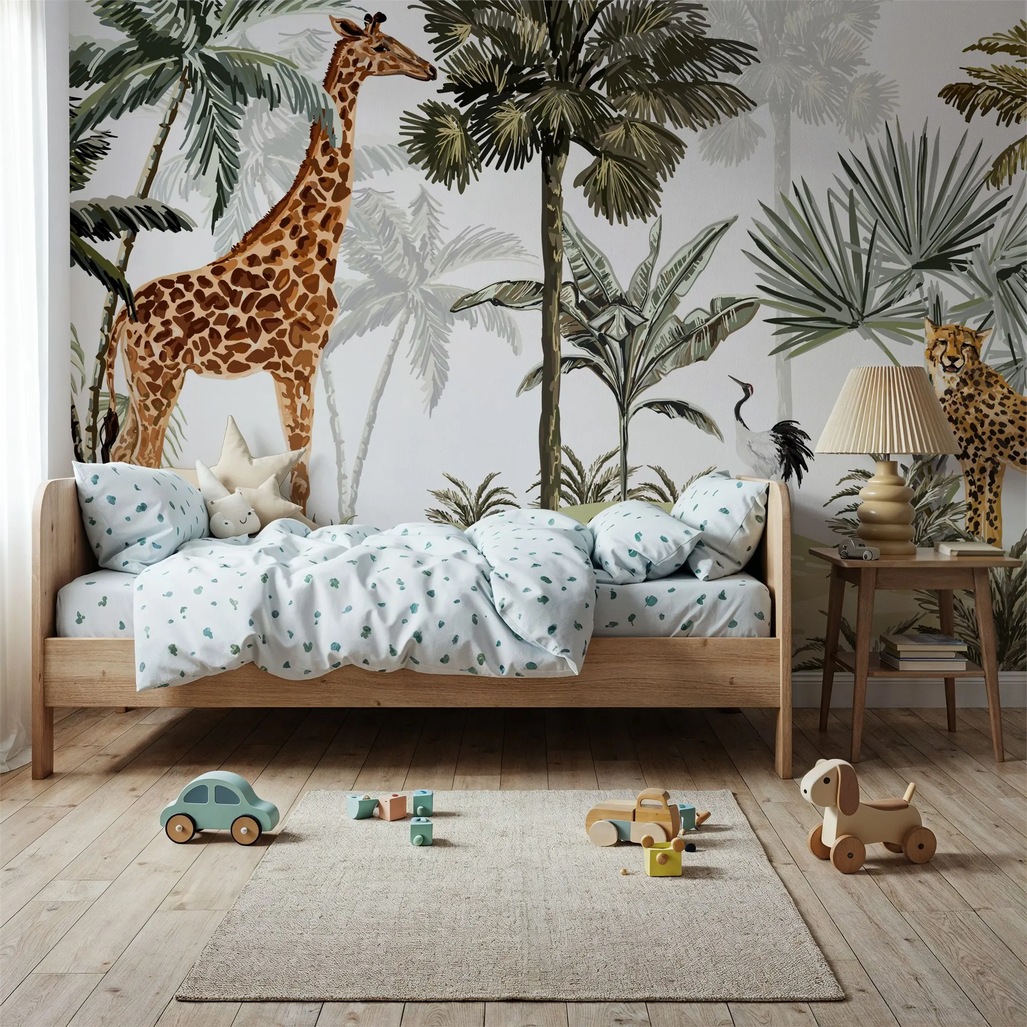 The Giraffes Paradise Kids Room Wallpaper Custom Wall Mural for Bedroom