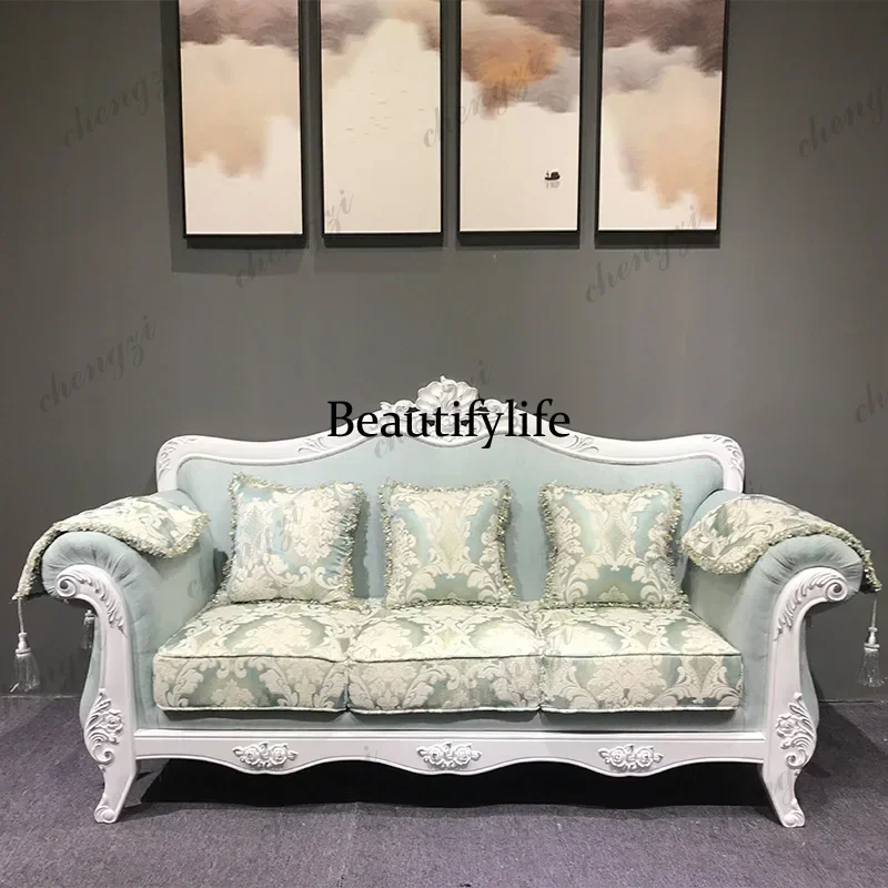F182  Unique Sofa Cushion Fancy Nordic Solid Wood Sofa Soft Chaise Lounge Muebles Para Salas Modernos Home Furnit