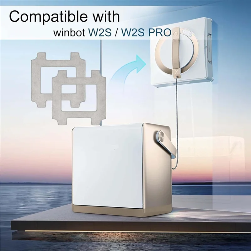 KEOL-تنظيف خرقة 12 قطعة قماش ممسحة قابلة للغسل لـ Ecovacs W2S/W2S PRO استبدال الملحقات روبوت مكنسة كهربائية للنافذة