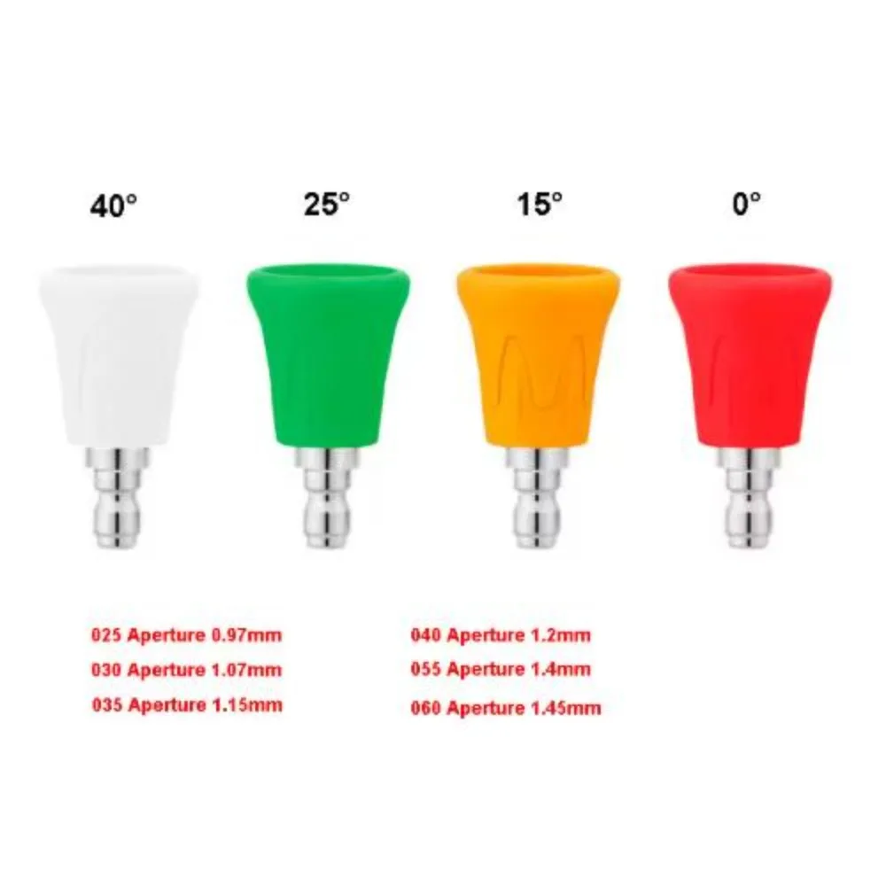 1/4-inch High-pressure High-quality Nozzle Head with Soft Nozzle Holder Rubber Protector for High-pressure Car Washer Cleaning