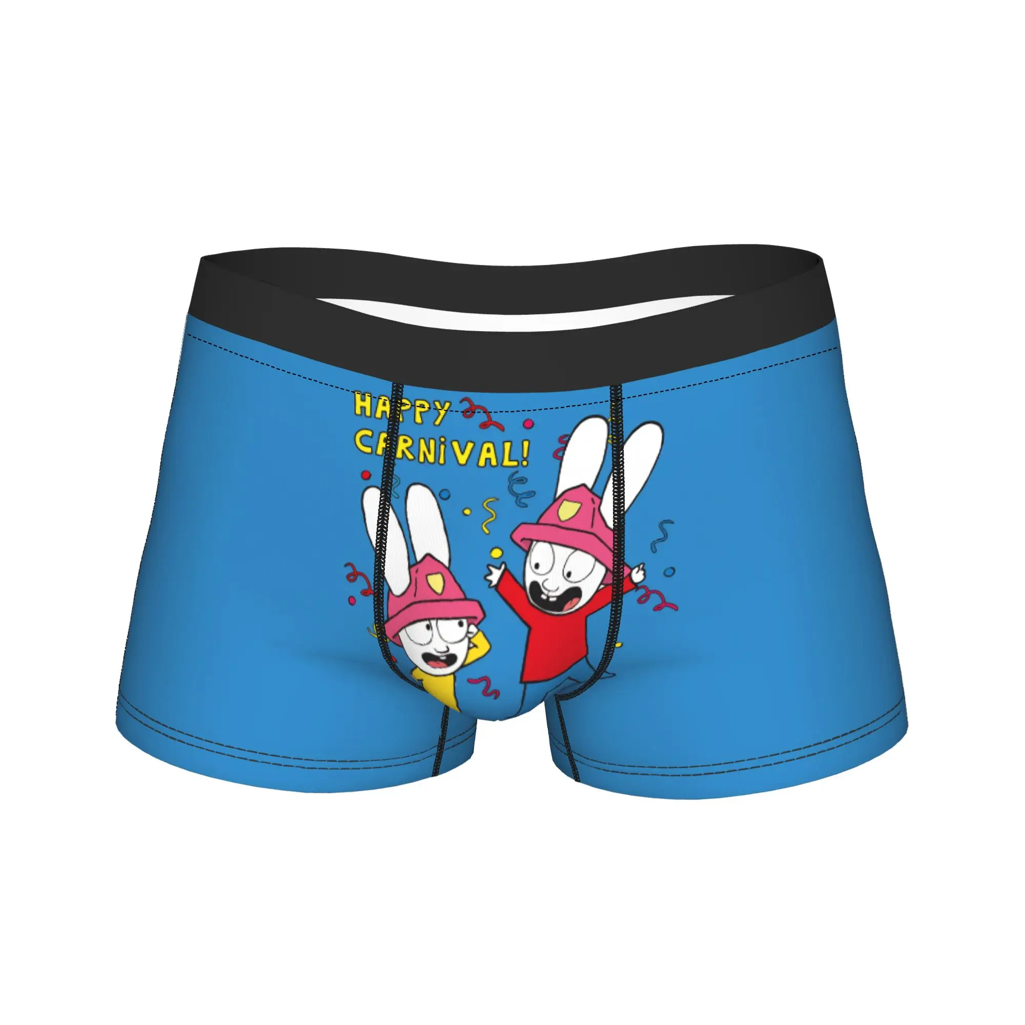Men's Simons Rabbit Boxer Briefs Shorts Panties Mid Waist Underwear French Cartoon Male Funny Plus Size Underpants