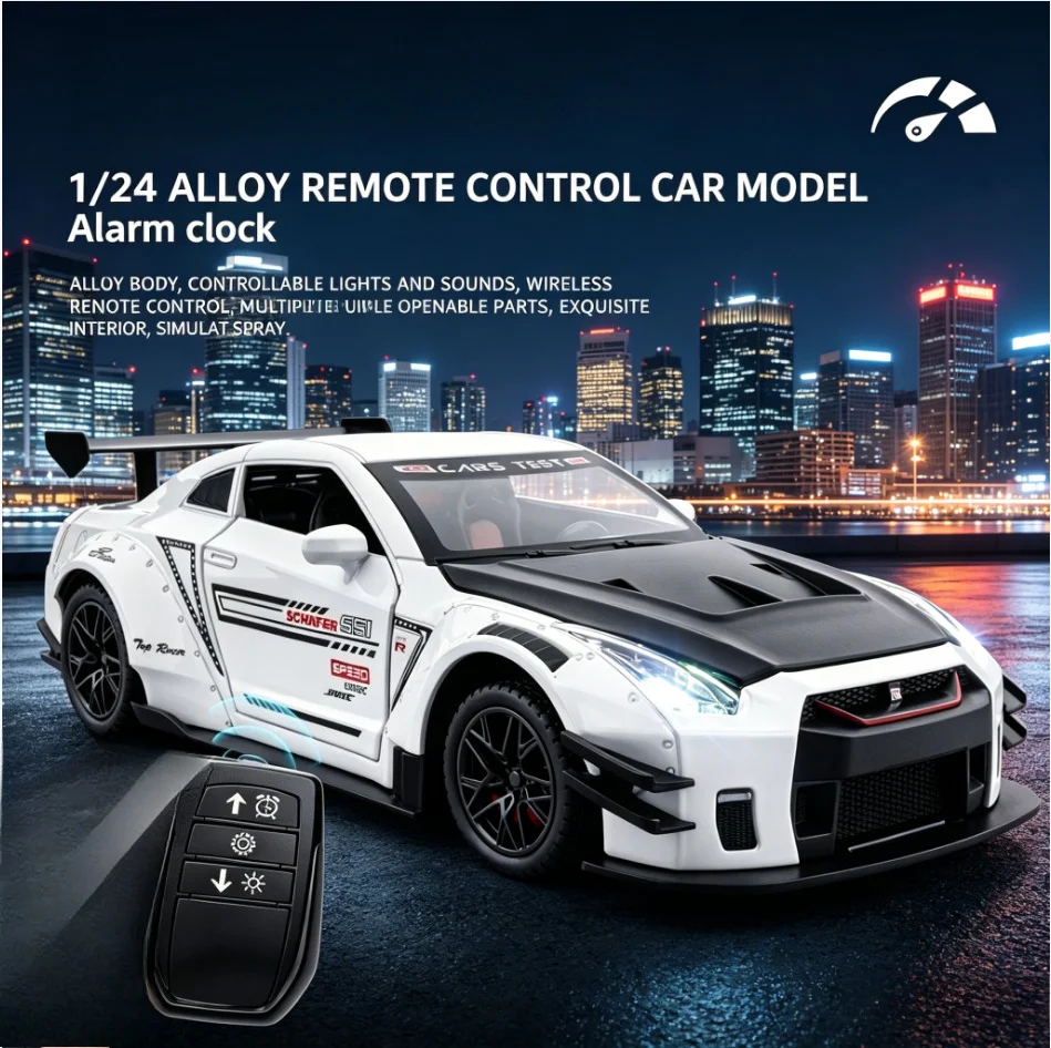 

Super Car Alarm Clock With Dynamic Spray Effect Engine Sound LED Screen For Children Room Decoration Hypercar Alarm Clock