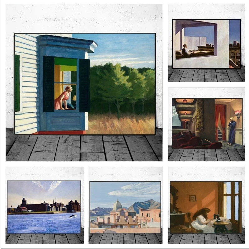 

Edward Hopper Famous Abstract Modern Print Art Canvas Poster for Living Room Decoration Home Wall Decor Picture