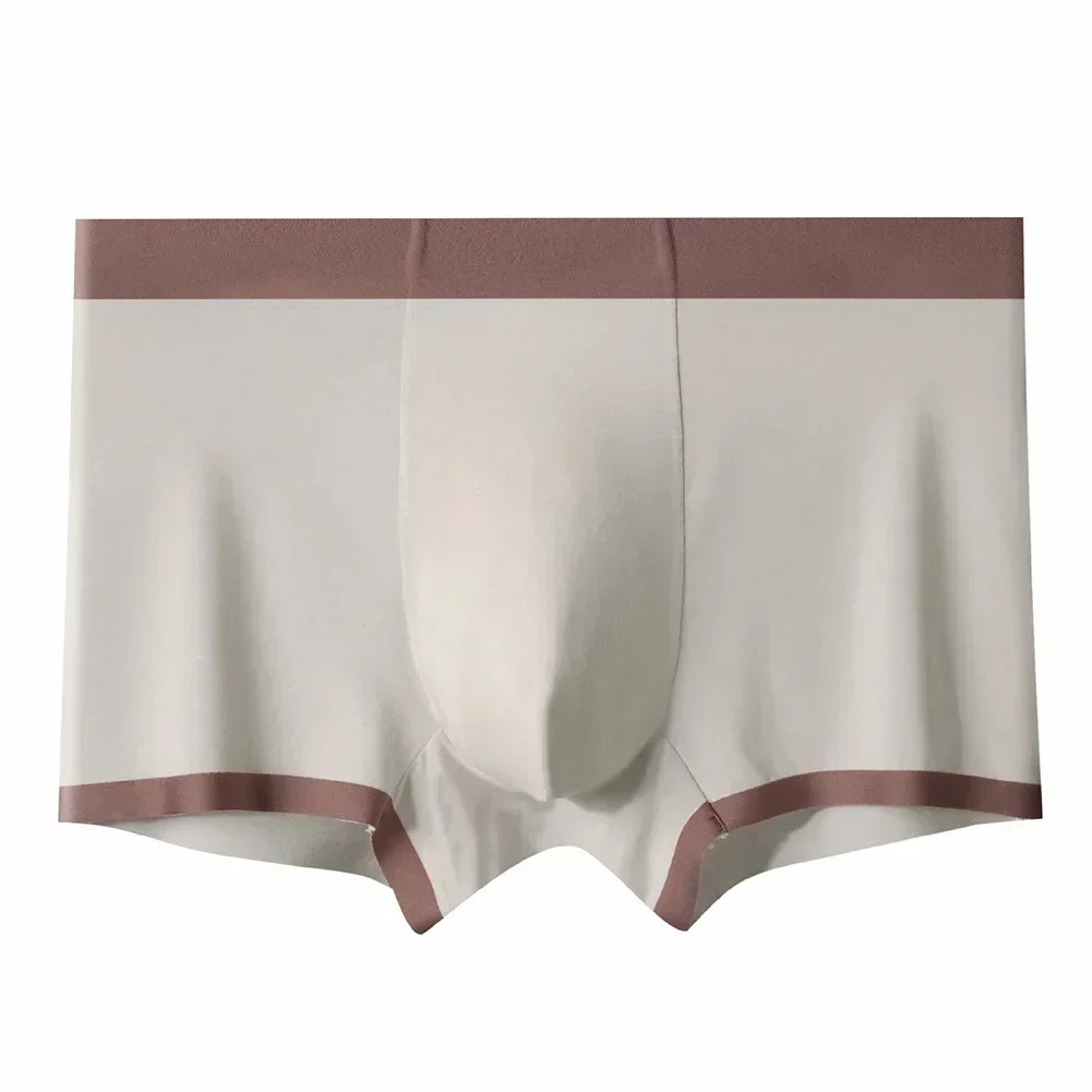 

For Daily Wear Breathable Boxer Briefs Seamless Underwear All Season Comfortable Briefs Color Matching Pattern