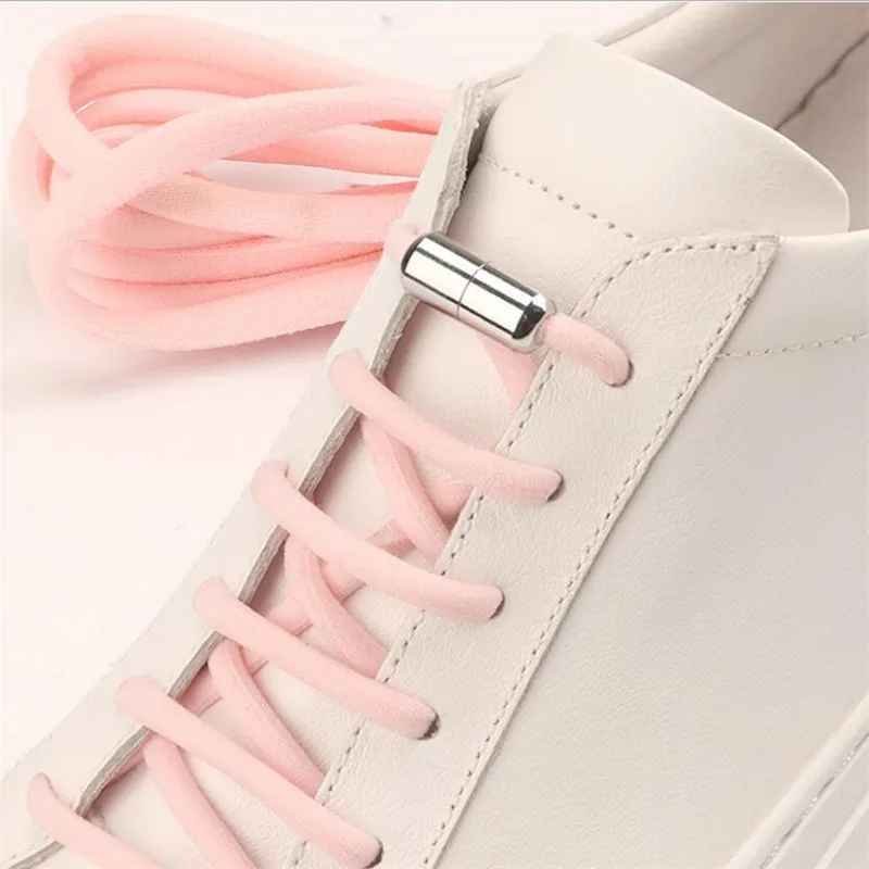 

Elastic No Tie Shoelaces Semicircle Shoe Laces For Kids and Adult Sneakers Shoelace Quick Lazy Metal Lock Laces Shoe Strings