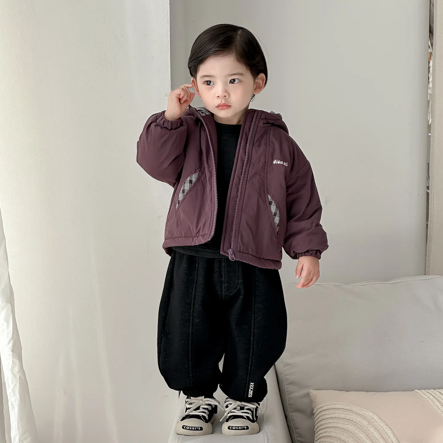 

2025 Winter Children Girls Winter Clothes Hooded Thicken Warm Kids Baby Girls Jacket Casual Fleece Toddler Girls Outerwear Coat