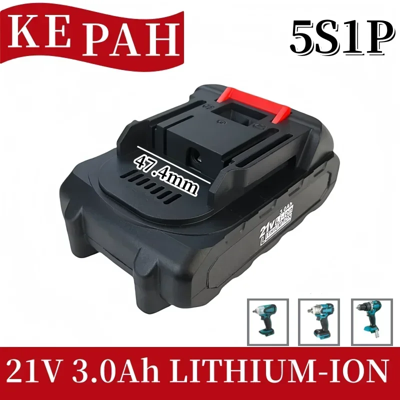 KEPAH 21V 3.0Ah lpega cordless electric screwdriver special rechargeable large capacity Li-Ion battery hand drill accessories