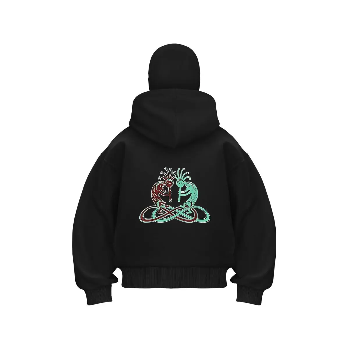 Forever Infinty Lemniscates Brown Teal Unisex Doble Con Capucha Otoño Invierno Ropa De Hombre Traje Enmascarado