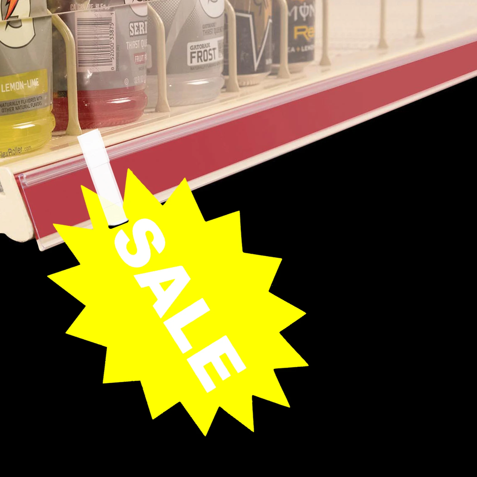 

100pcs Plastic Strip Adhesive Price Tag Creative Display Holder For Retail Stores Supermarkets Exhibitions Advertising