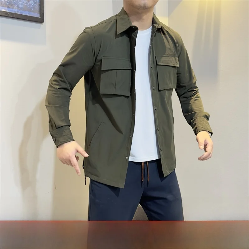 

Функциональная мужская камуфляжная камера Long Sve irt, четырехсторонняя эластичная дышащая весна-лето, элитная подставка для тюлета, подходит для вас...