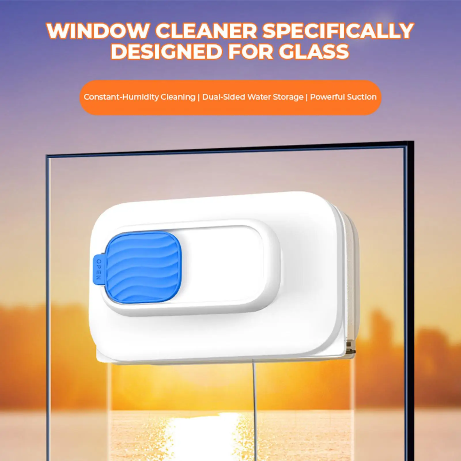 Magnetic Windshield Cleaner Universal Wiper with Anti-Falling Rope Magnet Window Cleaner Tool for Home Office Sliding Door SUV