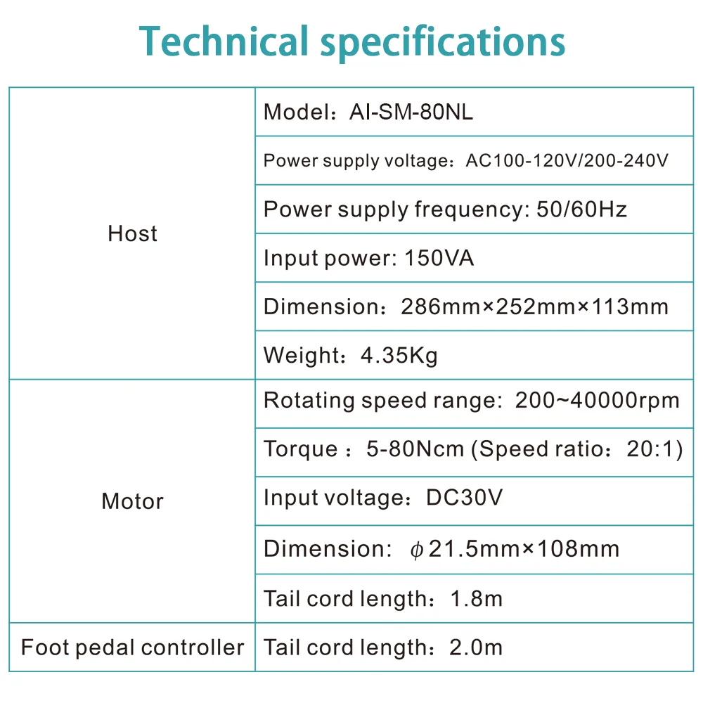 AKOS Dental Implant Motor Surgical Micromotor LEDAnd Bone Surgery System Torque : 5~80 Ncm Electric Handpiece