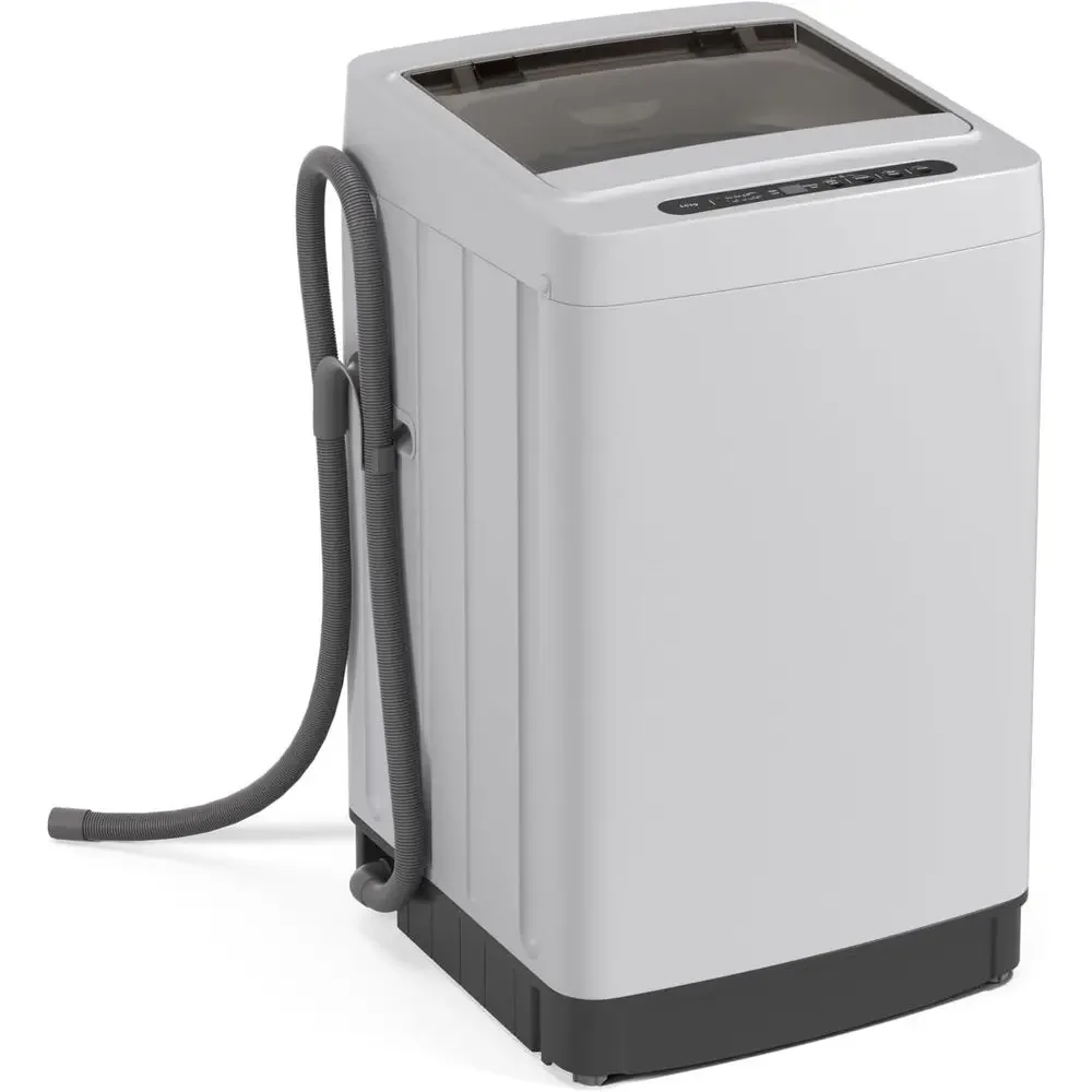 1.5 Cubic Foot Compact Washer with LED Display, 8 Programs, 10 Water Levels, Child Lock, 11 lbs Capacity, Ideal for Home, Dorms,