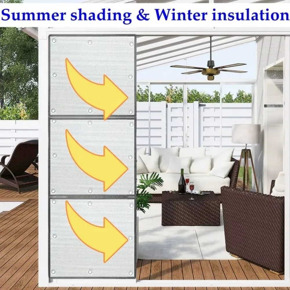 Aluminum Foil Window Insulation Film Double Side Anti-UV Sunshade Protector Pad with Suction Cup Removable Window Privacy Film