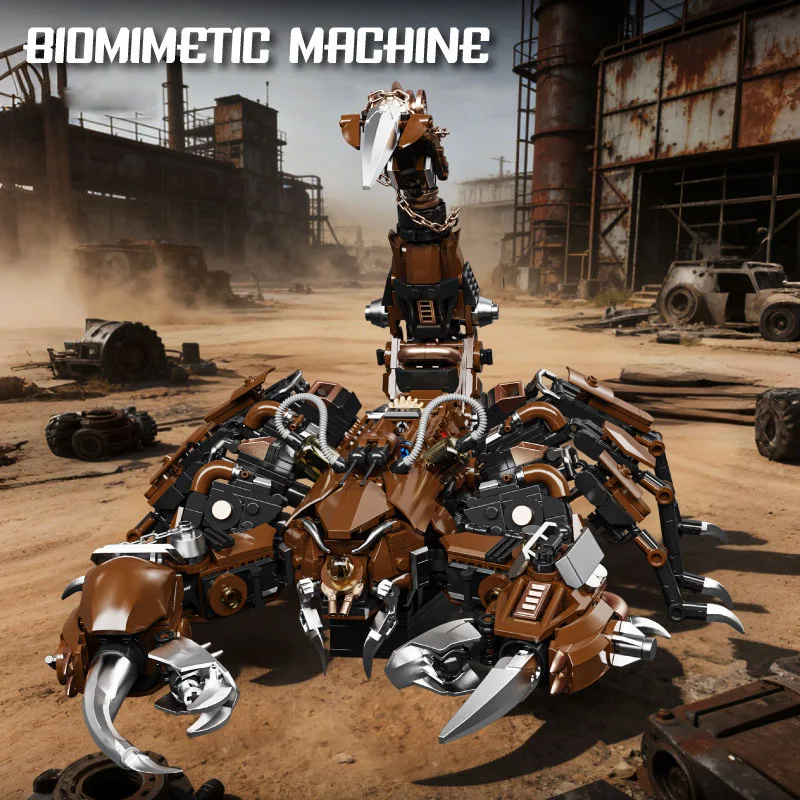 Idea Animals Battle Mecha Building Block Mechanical Scorpion Robot Mech Model Brick Construction Toys Collection For Gifts