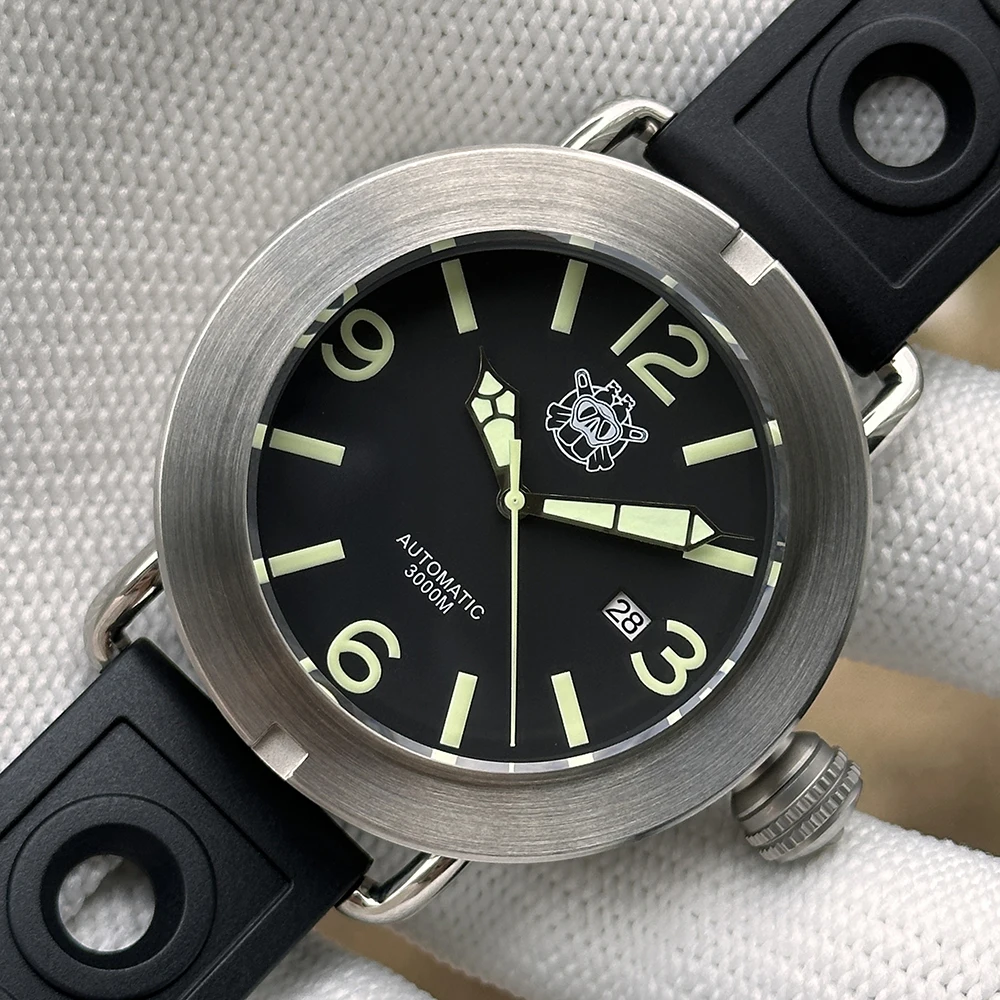 Steeldive 2025 Horloge SD1912 Oversize 47 MM Geborstelde Kast met Draaibare Bezel Saffierglas Automatisch 3000M Waterdicht Horloge Heren - afbeelding 1