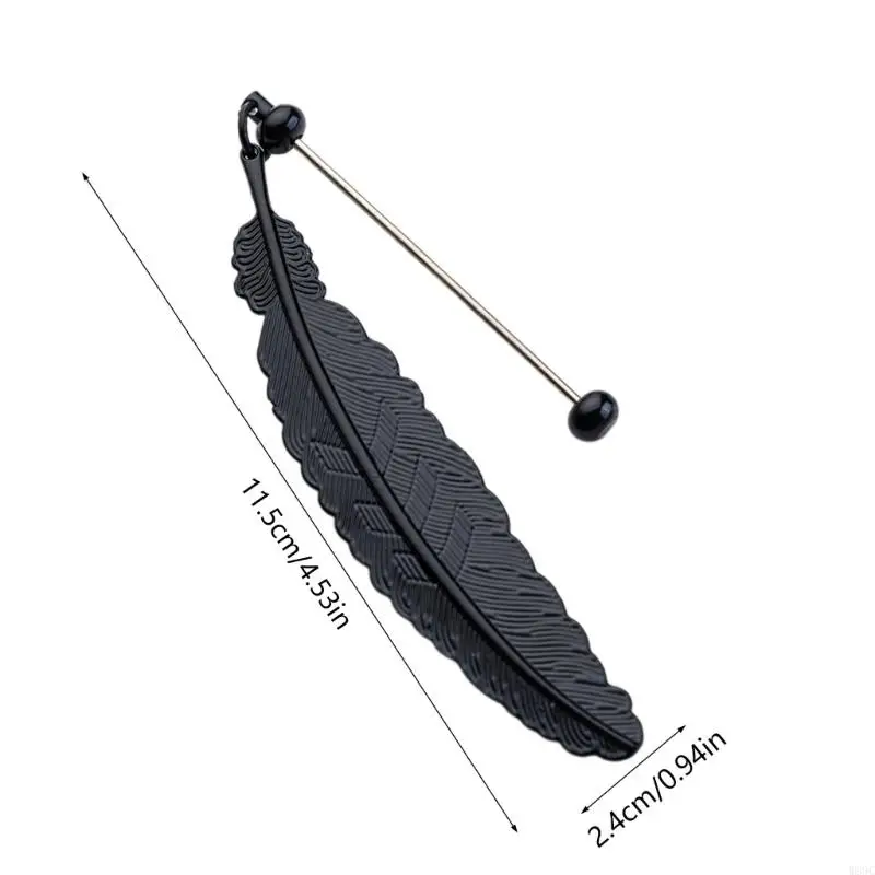 W89C Bookmarks Beadable Book Mark Metal Book Page Holder for Book Lover Gift