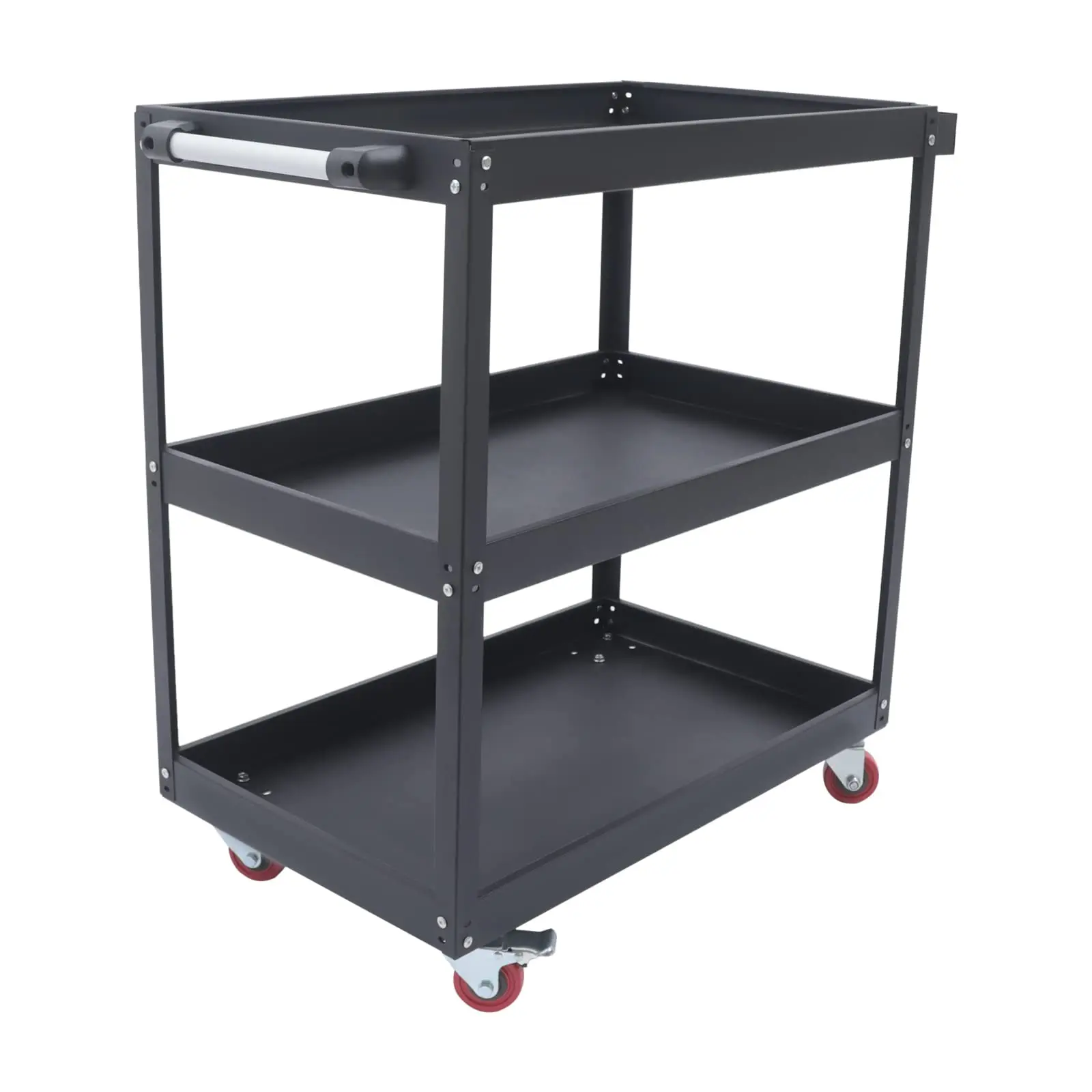 

3 层 Tool Cart Utility Cart with Wheels for Garage Workshop Warehouse Repair Shop Heavy Duty Steel Utility Cart Tool Organizer