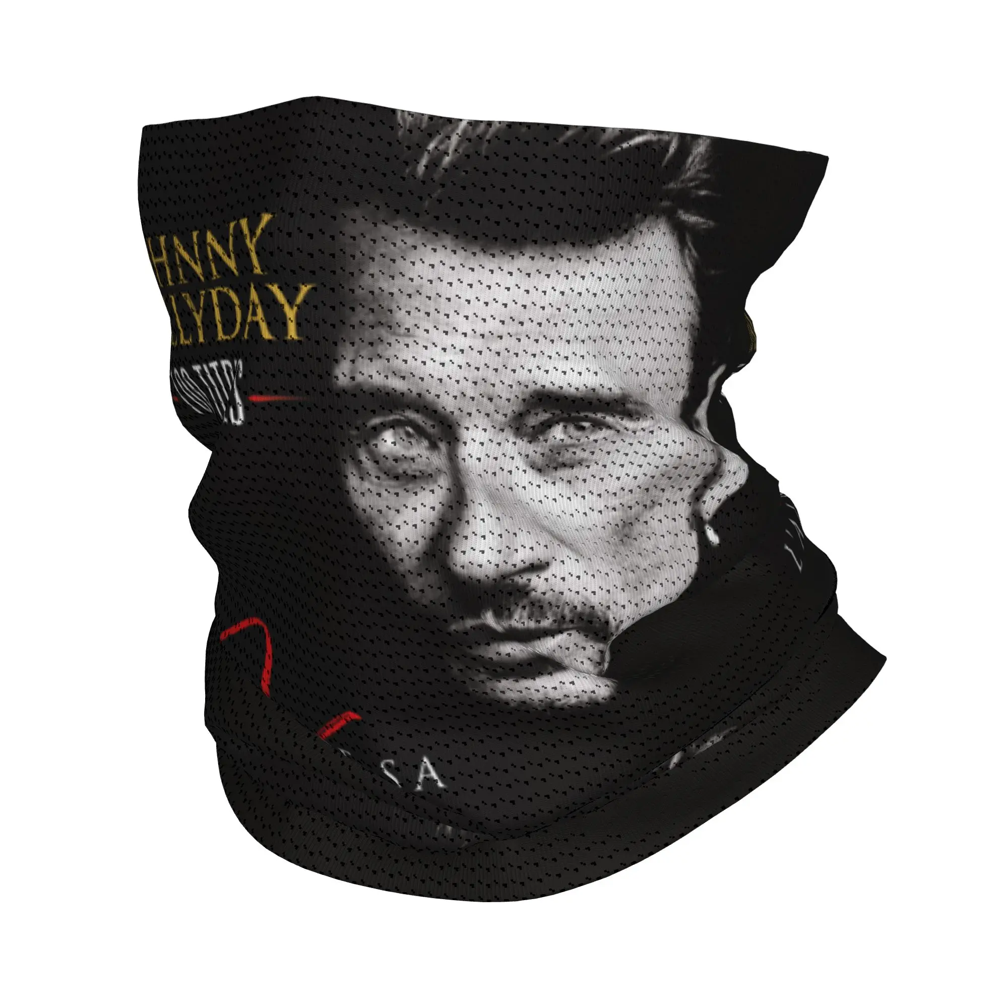 

Многофункциональный бафф-бандана/балаклава Custom Awesome Johnny Hallyday в рок-стиле для мужчин и женщин, французский дизайн, головной убор для фанатов певца