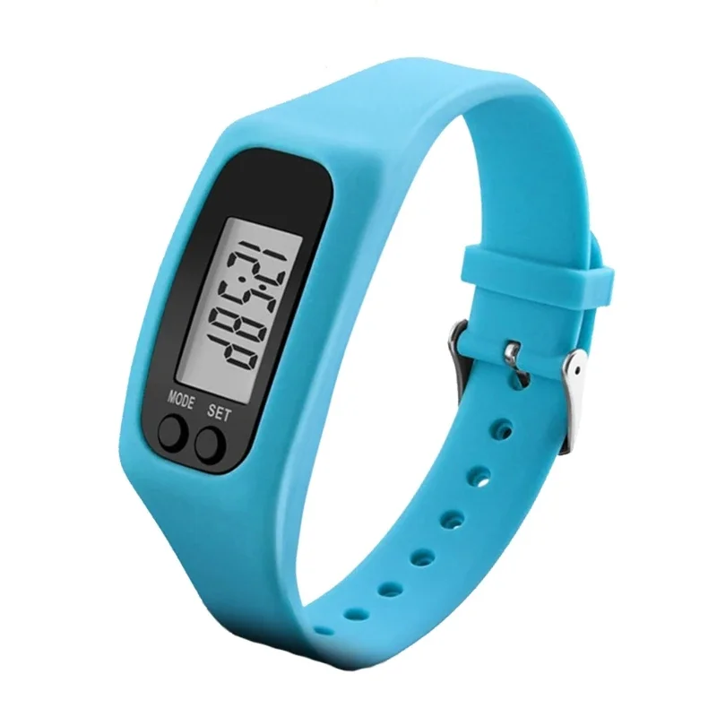 Display Fitness Step Count Tracker Sports Smart Watch Bracelet LED Pedometer Running Steps Walking Calorie Counter