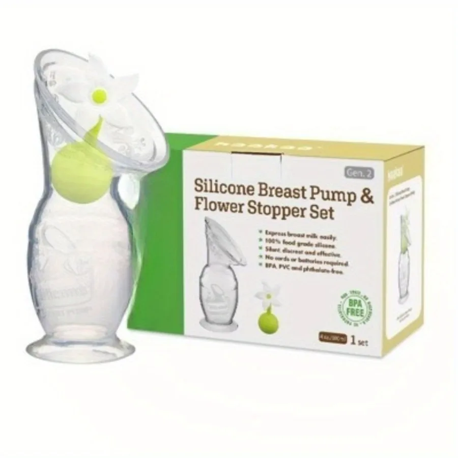 مضخة الثدي مع قاعدة شفط وسدادة زهور آمنة للاستخدام في غسالة الأطباق، خالية من مادة BPA وPVC والفثالات