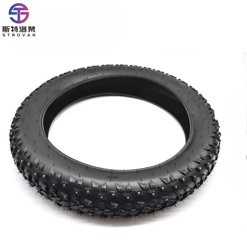 

STLF 20x4 Anti-Slip Studded Fat Tire for Electric Mountain Bike Snow Winter Bicycle Tire