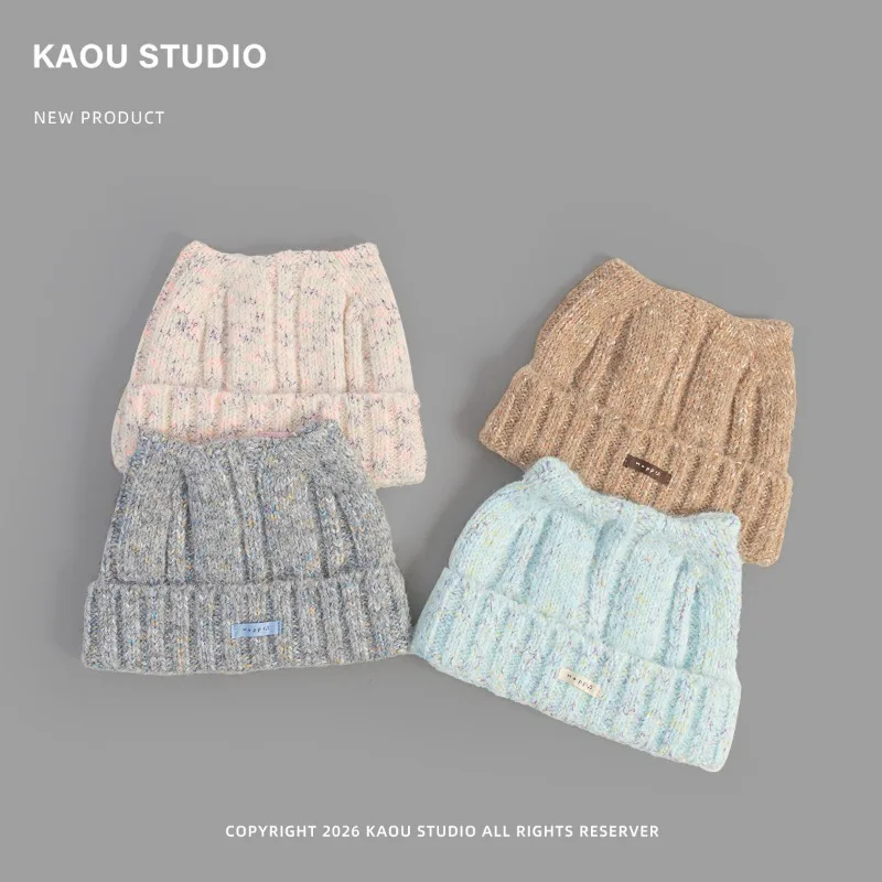 Koreanische Süße Strickmütze für Damen, Herbst und Winter, Warm, Mehrfarbig, Niedliche Katzenohren, Vielseitig Einsetzbar, Ohrenschutz für Radfahrer, Beanie-Mützen – Detail 2