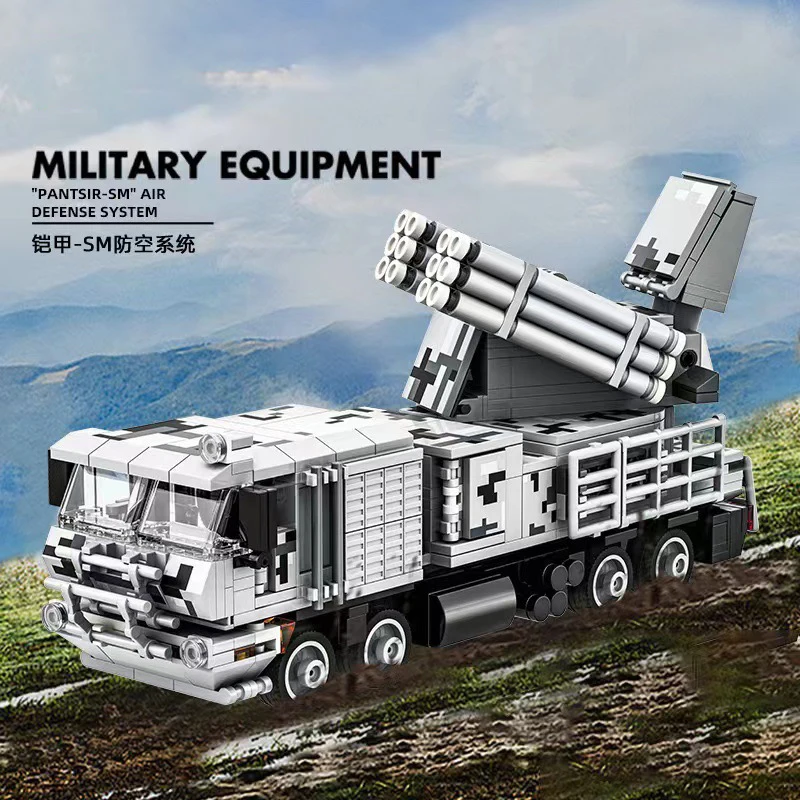 Hot Modern Military Building Blocks Armor - SM Air Defense System Russian Armored Vehicle Model Classic WW2 Bricks Toy Boy Gift