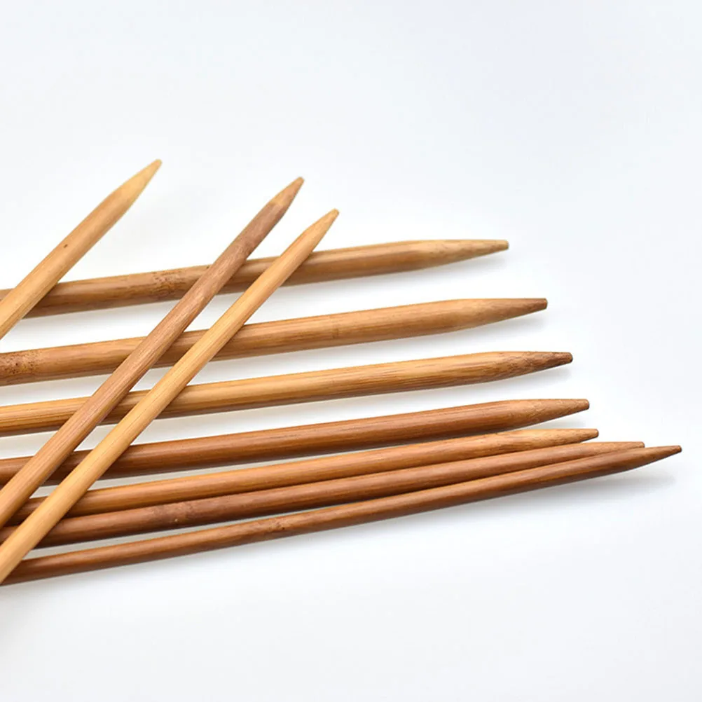 

36 Pcs Bamboo Knitting Needles Lightweight Circle Straight H made Sewing Single Pointed Crochet Yarn Tools