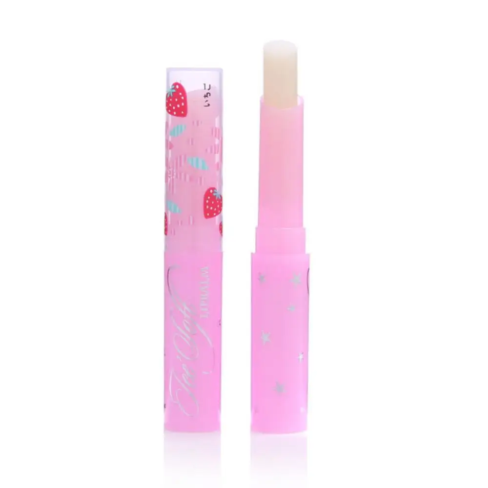 Bálsamo labial de fresa de 1/2/4 piezas, hidratante que cambia de Color con temperatura, pintalabios, nutrición de larga duración, protege los labios